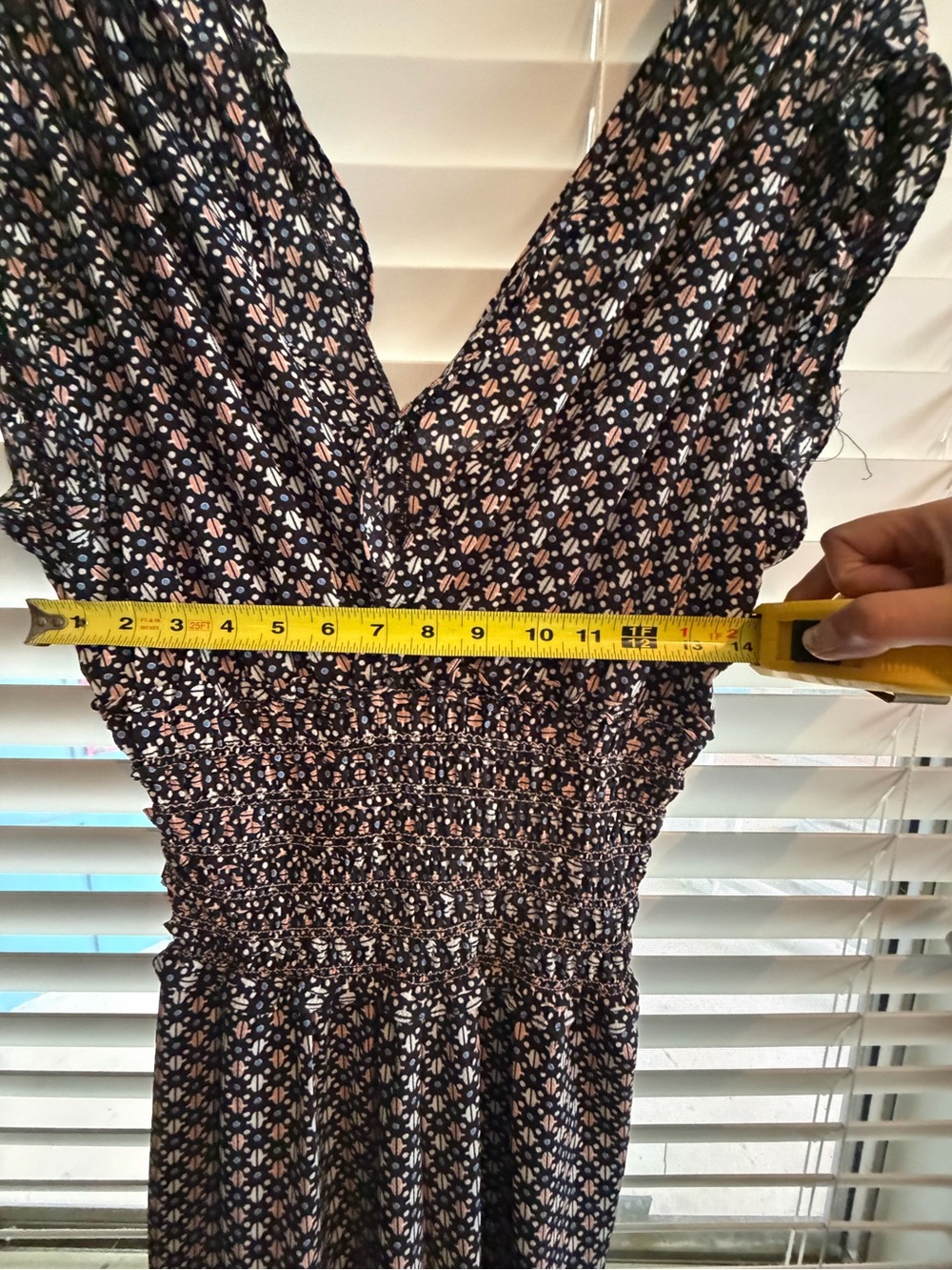 Women’s Large Smocked Waist Printed Wide-Leg Romper | Boho Chic | Flattering Fit - Picture 3 of 7